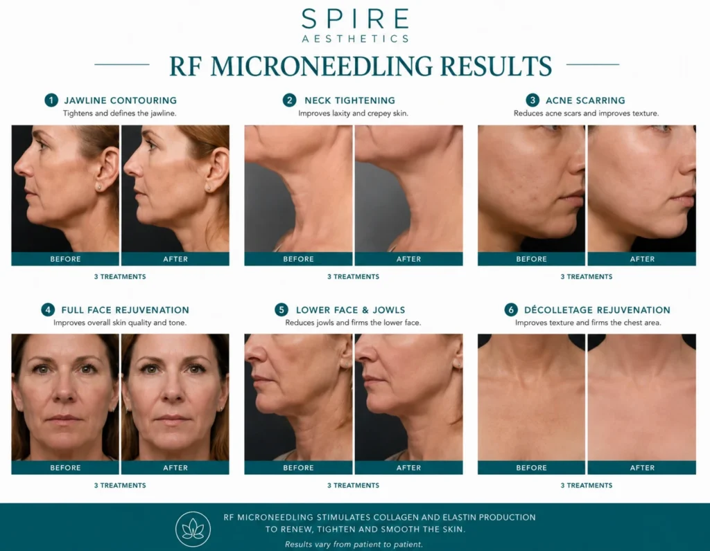 RF Microneedling Skin tightening England results