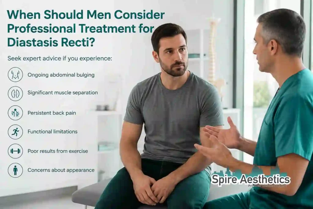 When Should Men Consider Professional Treatment for Diastasis Recti England?