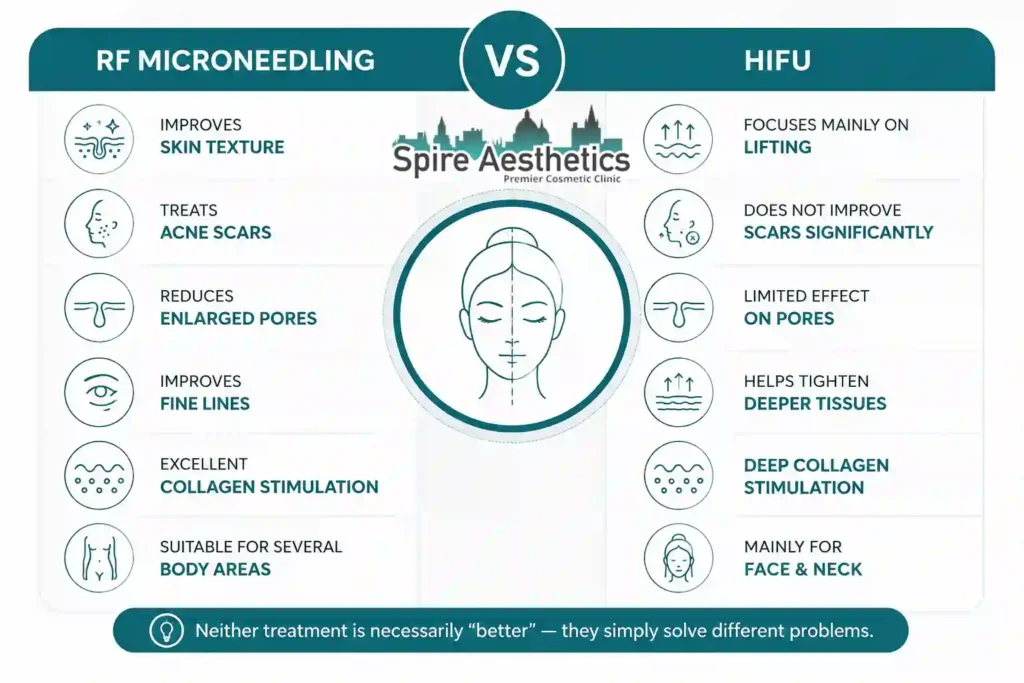 RF Microneedling vs HIFU: Which Treatment Gives Better Results England?