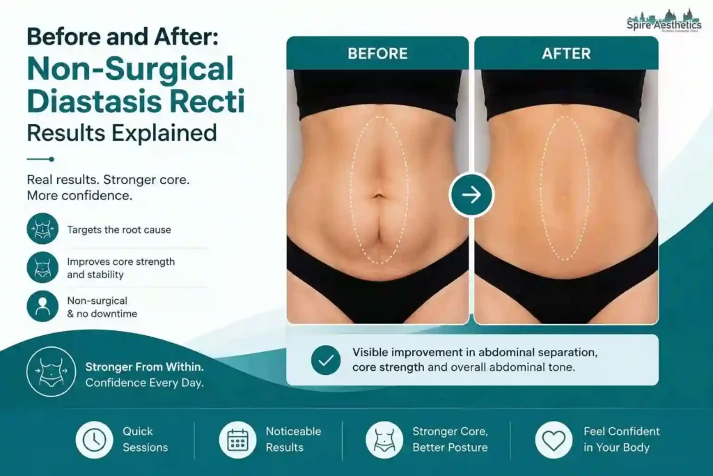 Before and After: Non-Surgical Diastasis Recti Results Explained